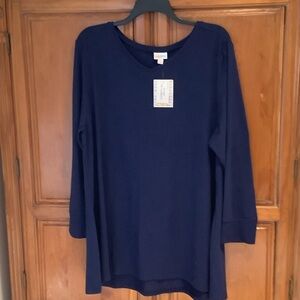 LuLaRoe Deep Blue Long Sleeve Top